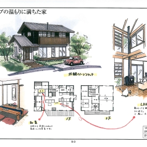 薪ストーブの温もりに満ちた家