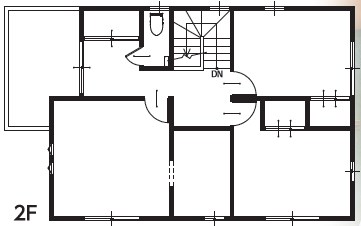 プラン例　4LDKタイプ 2F間取り図