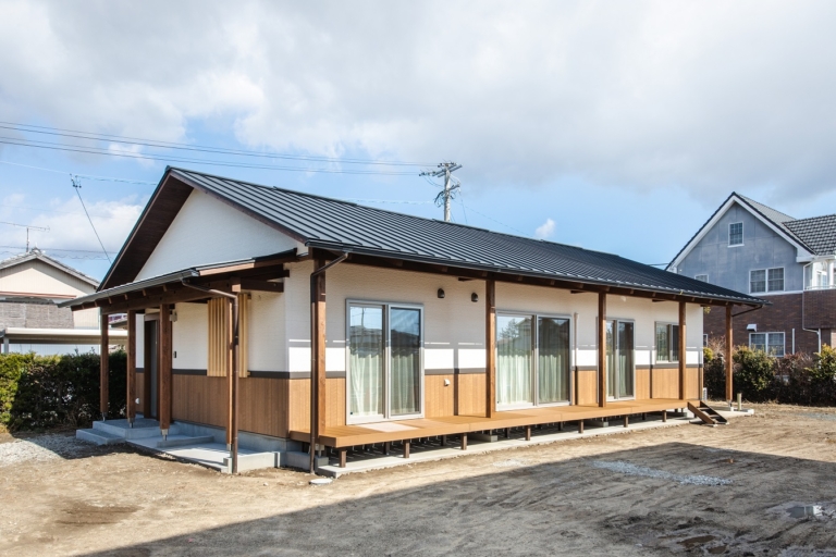 【平屋の建築事例】大空間のある真壁平屋の家（静岡県周智郡）